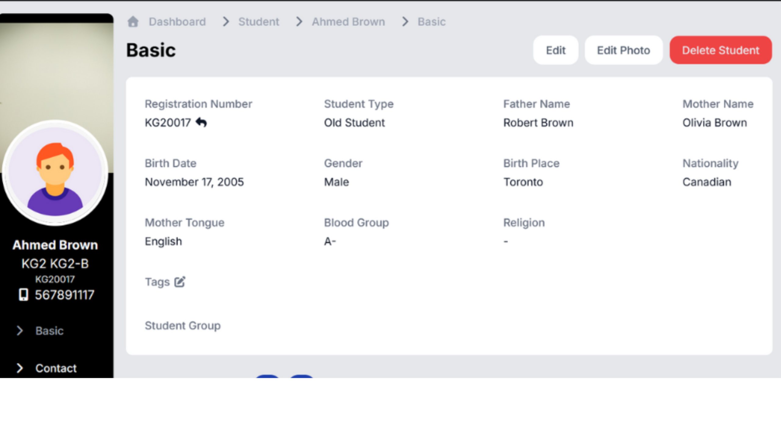 Dashboard Screenshot